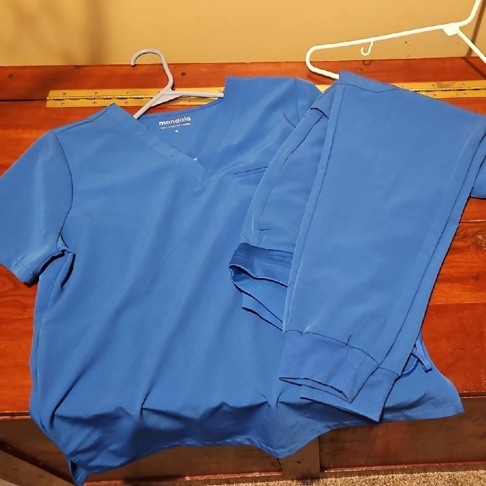 Royal Blue Mandala Scrub Set